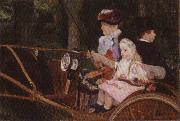 Mary Cassatt A Woman and a Girl Driving Spain oil painting artist